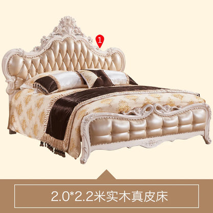 American Double Bed Modern Design Romantic Comfortable Unusual Queen Bed Square Frame Princess Letto Matrimoniale Home...