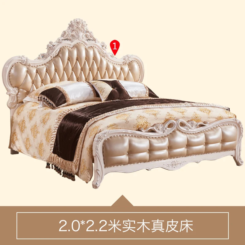 American Double Bed Modern Design Romantic Comfortable Unusual Queen Bed Square Frame Princess Letto Matrimoniale Home...