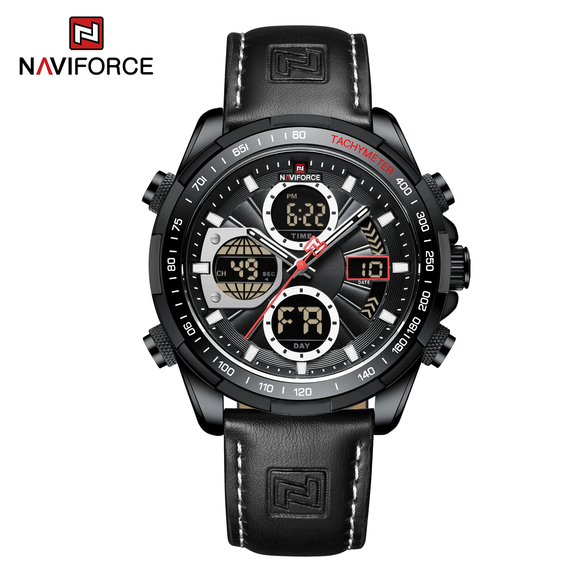 NAVIFORCE Fashion Military Watches for Men Luxury Original Sports Chronograph Watch Waterproof Quartz Clock Digital WristWatch - Kimlud