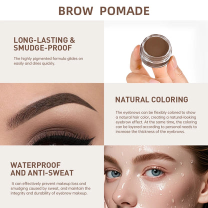 Eyebrow Styling Eyebrow Cream 6Color Wild Styling Eyebrow Gel Soap Long-Lasting Waterproof Eyebrow Cream Cosmetics Makeup - Kimlud