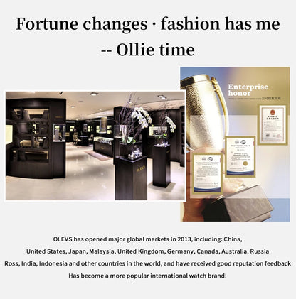 OLEVS 6695 Watch For Men Original Moon Phase Automatic Mechanical Man Watch 30M Waterproof Luminous Week Date Display...