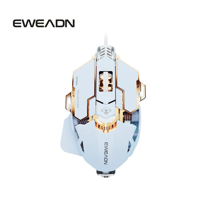 EWEADN G5 USB Wired Gaming Mouse Silent or audible optional, Buttons Macro Function Keys, for desktop, laptop, computer, school
