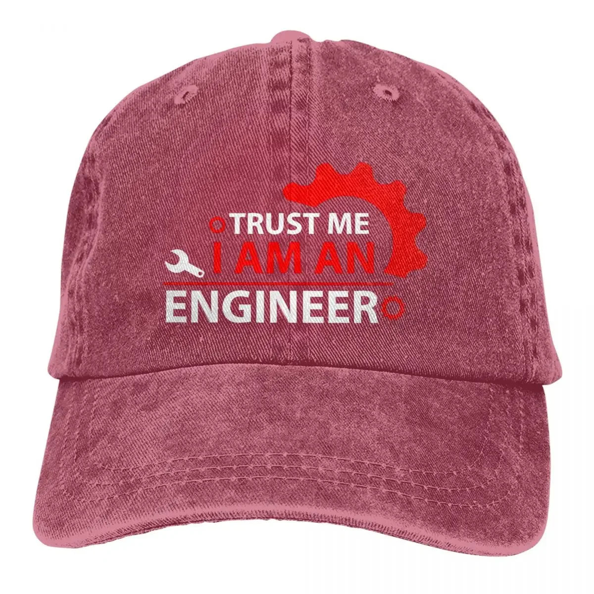 Trust Me I Am Engineer Baseball Cap Red Logo High Quality Washed Trucker Hat Unisex Men Classic Design Snapback Cap |...