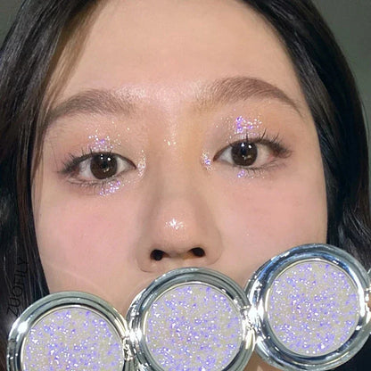 Disappears Glitter Eyeshadow Palette Purple Sequins Pigment Crystal Mud Shining Eyes Makeup Waterproof Lasting Midnight...