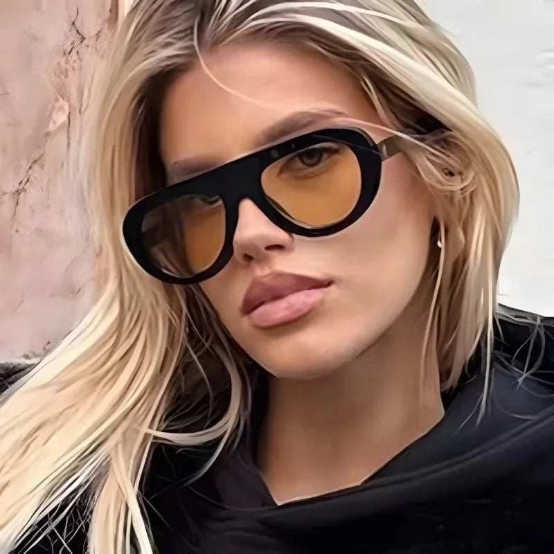Vintage Luxury Brand Designer Oversized Pilot Sunglasses Women For Men Shades Big Frame Windproof Popular Punk Sun...