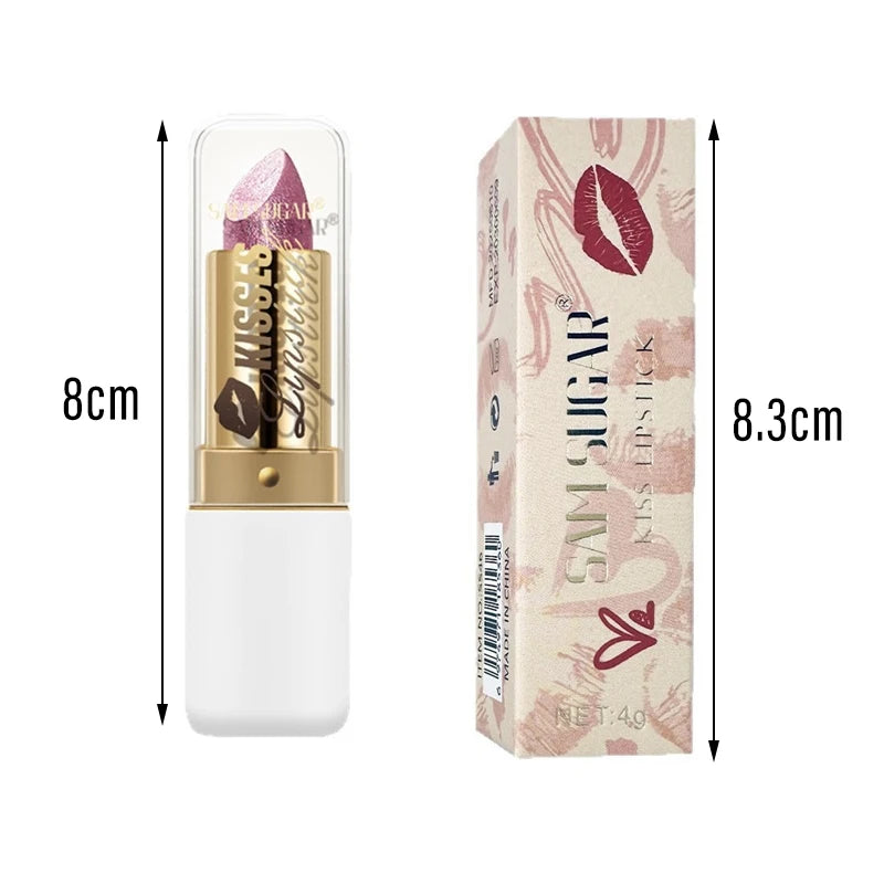 Pearlescent Purple Glitter Velvet Lipstick Waterproof Lasting Fine Shimmer Nourishing Diamond Lipstick Women Makeup...