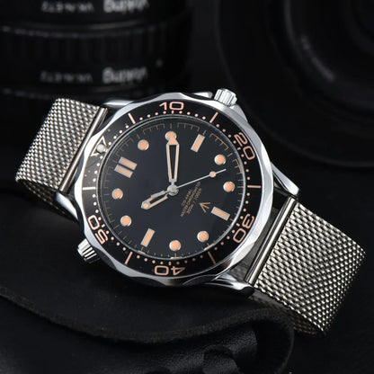 2025 AAA+ Automatic Mens Watch Mechanical Self Wind Movement Net Stainless Steel Nylon Strap Luxury Fashion Watches
