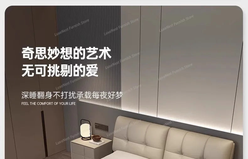 Barrier Accessories Double Bed Mattresses Stuff Luxury Bedroom Double Bed Headboards Loft Letto Matrimoniale Furniture Home