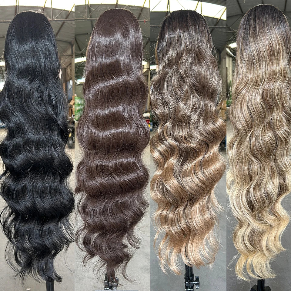 Magicae Ponytail 28Inches Ombre Brown Blond 27/ 613 Clip in Synthetic Hair Extension 180grams Heat Resistant Body Wavy |...