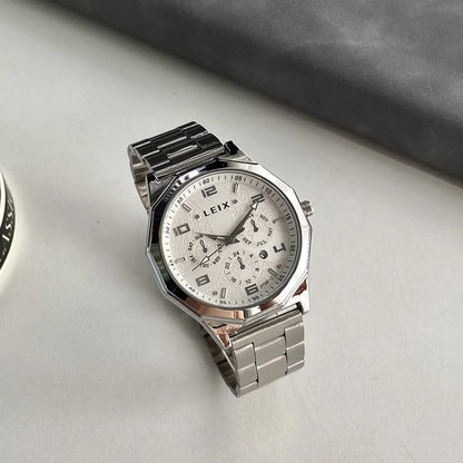 Men's Analog Quartz Watch with Date Stainless Steel Band Wristswatch for Man Casual Sports Watches Clock Male Relogio Masculino