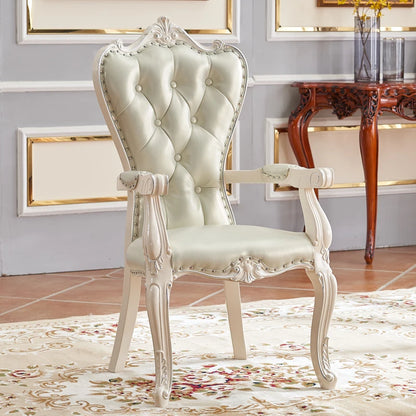 European Solid Wood Dining Chair Princess Lazy Throne Luxury Lounge Chair Fashion Butterfly Ergonomic Muebles Entrance Furniture - Kimlud