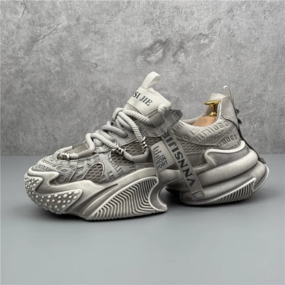 New Fashion Brand Designer Whtie Thick Bottom Casual Board Shoes for Men Flats Loafers Sports Walking Sneakers Zapatos Hombre