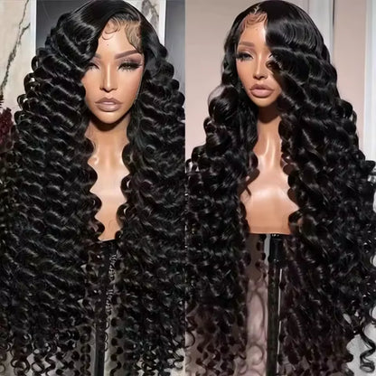 Curly Deep Wave 13x4 13x6 HD Lace Front Wig Pre Plucked Loose Deep Wave Glueless Wigs Human Hair For Black Women