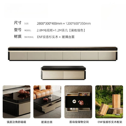 Elegant Space Saving TV Stand Eco Friendly Materials Sustainable Modern Aesthetics TV Stand Sliding Doors Living Room Furniture - Kimlud