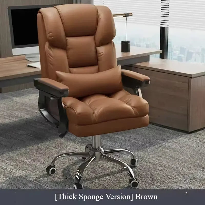 Modern Ergonomic Office Chair - PU Leather Computer Desk Chair with Swivel, Comfortable Executive Chair for Home/Office/Gaming