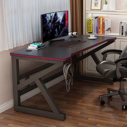 *- Factory Direct Sale Customized Home Office Furniture Upgraded Steel Frame Player Gaming Tables K-shaped Leg Computer Desk - Kimlud