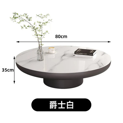 Italian Luxury Coffee Table Round Minimalist Living Room Aesthetic Coffee Table Service Simple Mesa Auxiliar Home Furniture