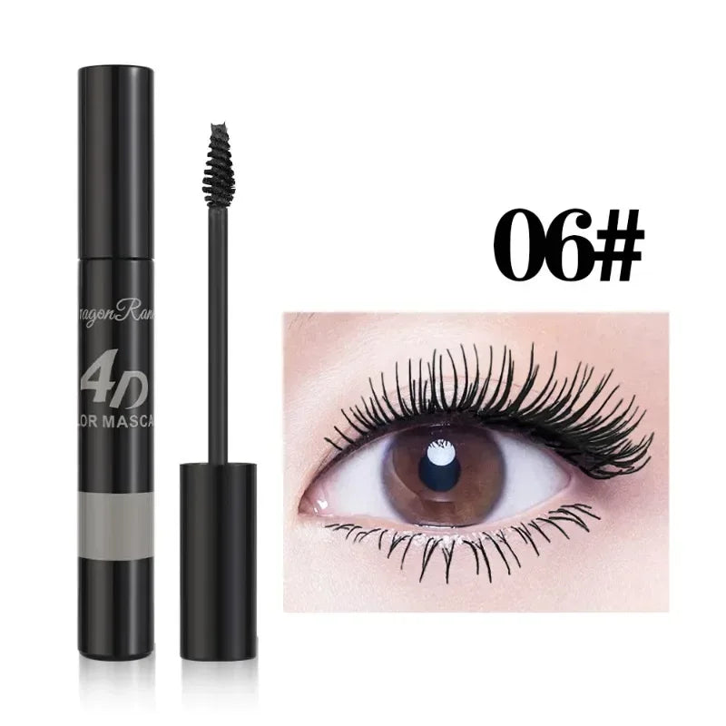 Colored Mascara Makeup 4D Silky Natural Long Eyelashes Mascara Waterproof Long-lasting Extension Thick Lasting Curling Mascara