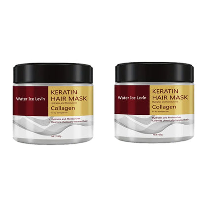 Keratin Hair Mask with Collagen, Hydrates & Moisturizes for Dry Damaged Hair, Enhances Softness, Shine & Elasticity
