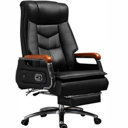 Swivel Office Chair Recliner Vintage Leather Study Arm Office Chair Ergonomic Luxury Cadeira Para Computador Furniture Home