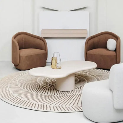 Nordic Wind Wood Art Coffee Table Aesthetic Living Room Cloud Shaped Tea Table 100/120/140/160cm Large Stolik Kawowy Furniture - Kimlud