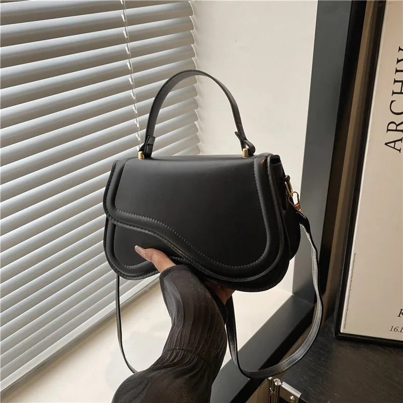 Vintage PU Leather Crossbody Bags for Women Fashion Female Shoulder Tote Phone Square High Quality Designer Design Handbags