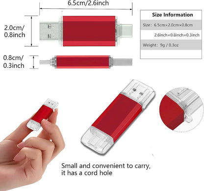 2TB OTG USB Flash Drive USB 3.0 Type C For iPhone ipad 1TB 512GB 256G Pendrive Samsung Huawei Xiaomi Android Laptop Memory Stick - Kimlud