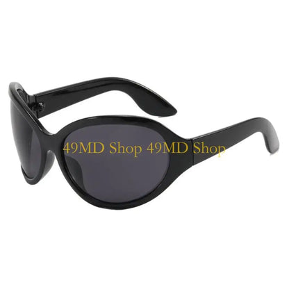 49MD Alien Sunglasses Punk Sunglasses y2k Sunglasses Wrap Around Sunglasses Uv400 Sunglasses Shades Glasses Eyeglasses - Kimlud