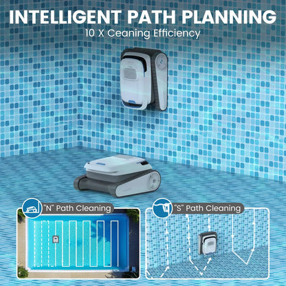 AIRROBO Pool Vacuum for Inground Pools, Smart Navigation Pool Cleaner Robot, Wall Climbing Pool Cleaner,120 Min Run Time