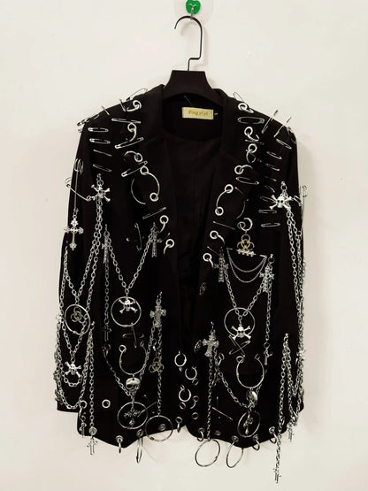 Harajuku Suit gothic clothes  y2k Suit y2k fashion Gothic Suit Punk Suit  Cross Suit e girl clothes Skull Suit  vintage Suit