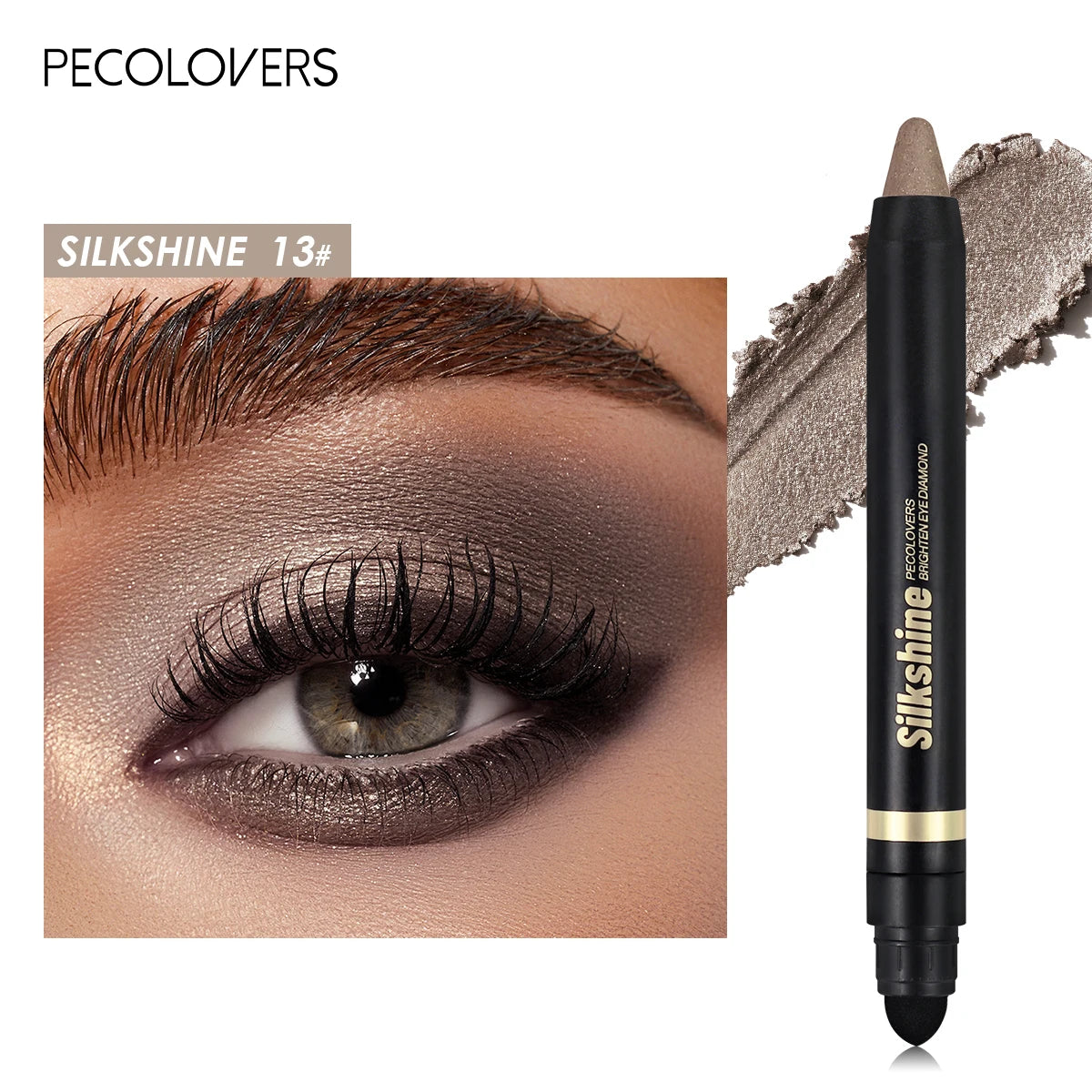 Metallic Glitter Eyeshadow Stick Matte Waterproof Shimmer Lying Silkworm Long Lasting High Gloss Pearlescent Eyeshadow Pen