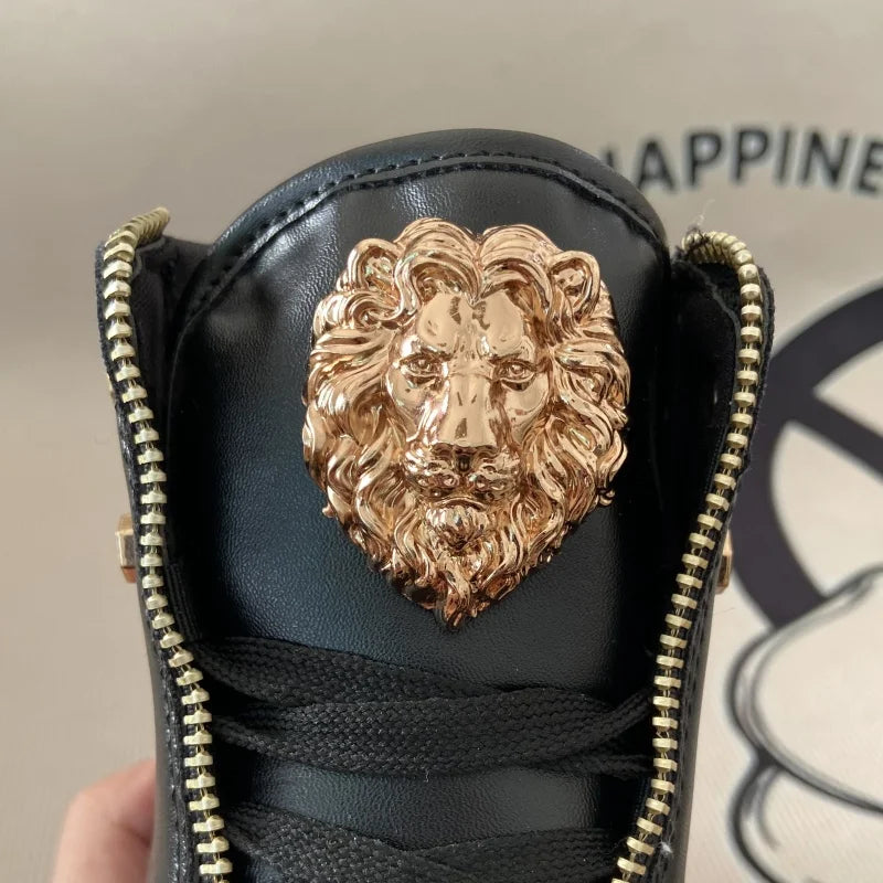 original shoes brand high top casual shoes for man zip decoration casual sneakers mens ankle boots sports hip-hop running shoes - Kimlud