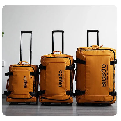 28inch Color-Block Ultra-Lightweight Large Capacity Luggage Trolley Bag 24inch Multi-Functional Oxford Cloth Bag 20inch Carry-On - Kimlud