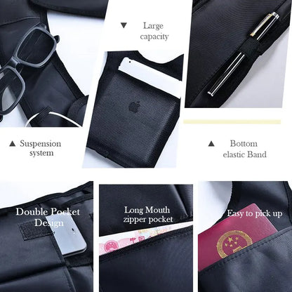 Travel Safe Anti-Theft Safety Hidden Underarm Shoulder Bag Double-Bag Design Pouch Secret Agent Shoulder Phone Case...