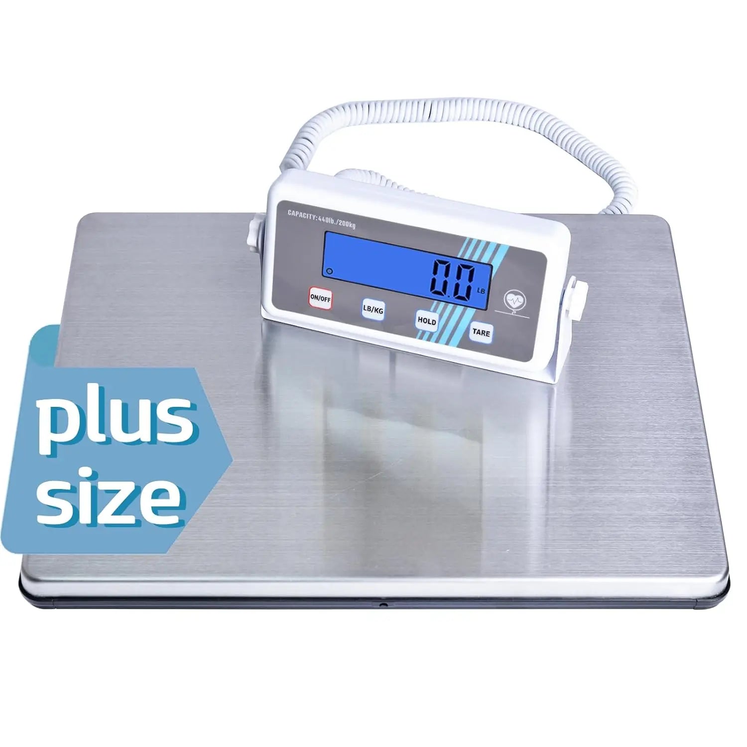 Extra Wide Digital Body Weight Scale - 440 lb Capacity, High Accuracy, Portable for Home Gym Office - Kimlud