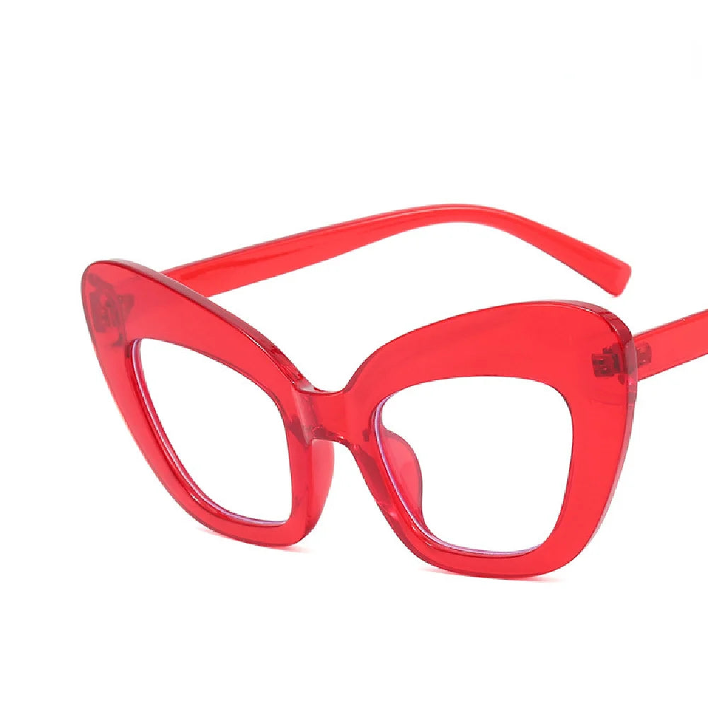 Cat Eye Anti Blue Light Eyewear Frame Women Oversized Vintage Clear Lens Leopard Eyeglasses Frame Computer Prescription...