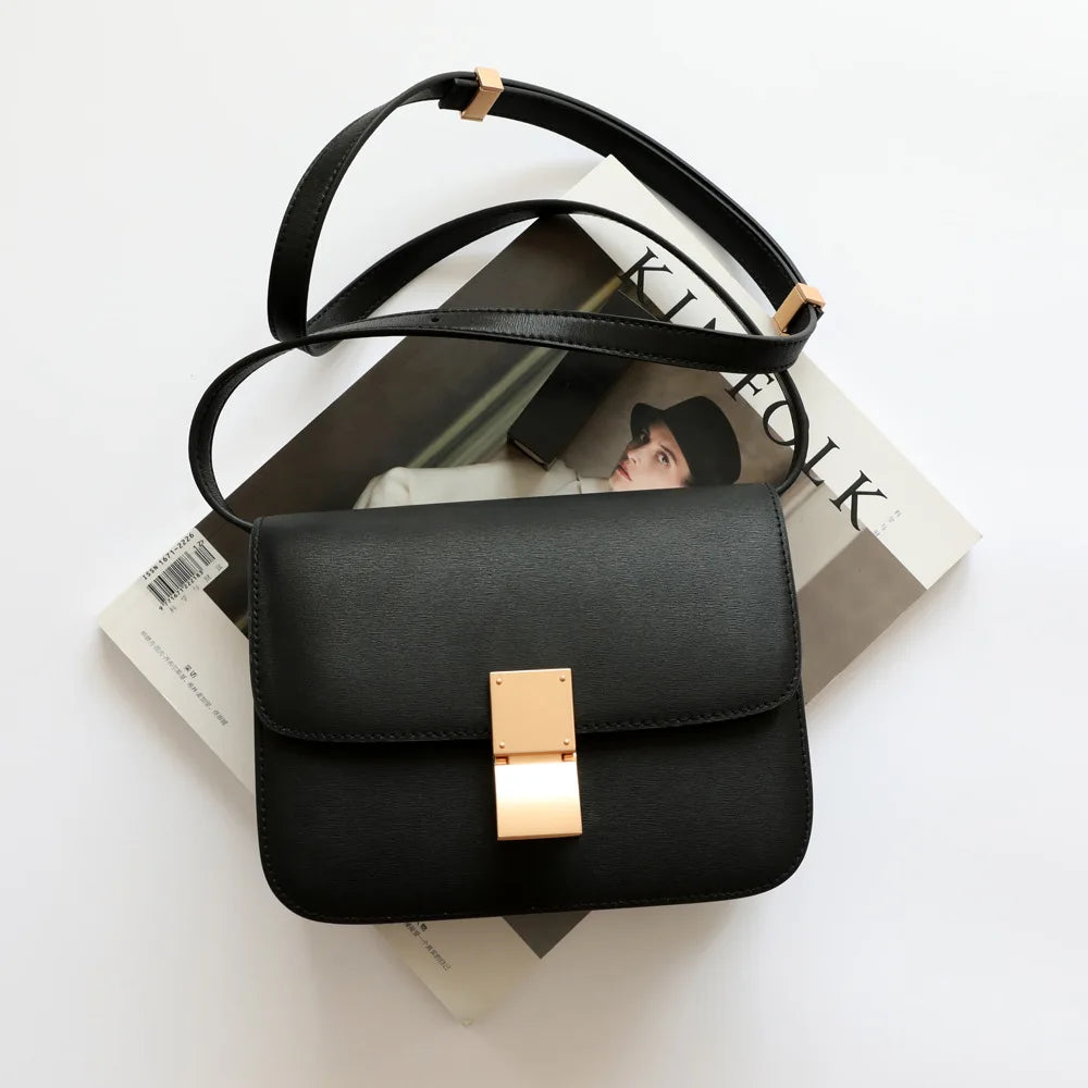 UBELLIN Large Women Handbag Bag Single Flap Lock Fashion Interior Compartment Solid Luxury Shoulder Bags Handbags 2024 - Kimlud