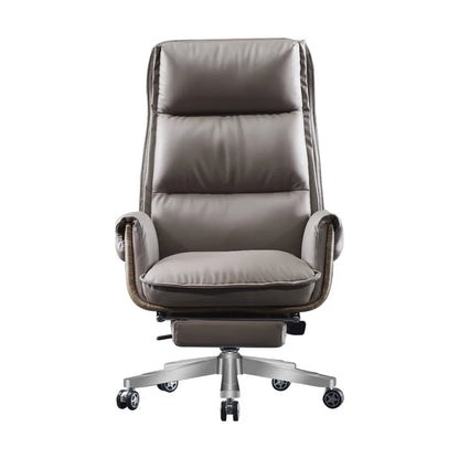 Computer chair Home boss chair Comfortable backrest Sedentary reclining Cowhide sub-study class Business office | Kimlud...