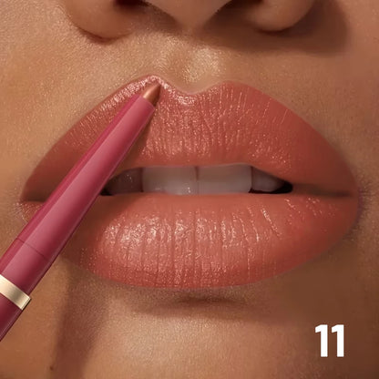 High Pigment Matte Nude Lip Liner Pencil, Waterproof Long Wear Smooth Retractable Lip Contour Makeup - Kimlud