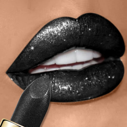 Pearlescent Glitter Lipstick Metallic Waterproof Long Lasting Matte Shimmer Diamond Lipstick Women Sexy Lips Makeup...