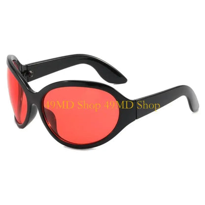 49MD Alien Sunglasses Punk Sunglasses y2k Sunglasses Wrap Around Sunglasses Uv400 Sunglasses Shades Glasses Eyeglasses - Kimlud