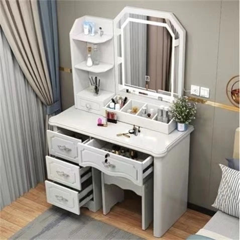 Modern Senior Vanity Table Beauty Classic Bedroom Makeup Vanity Table Storage Nordic tocador de maquillaje Home...