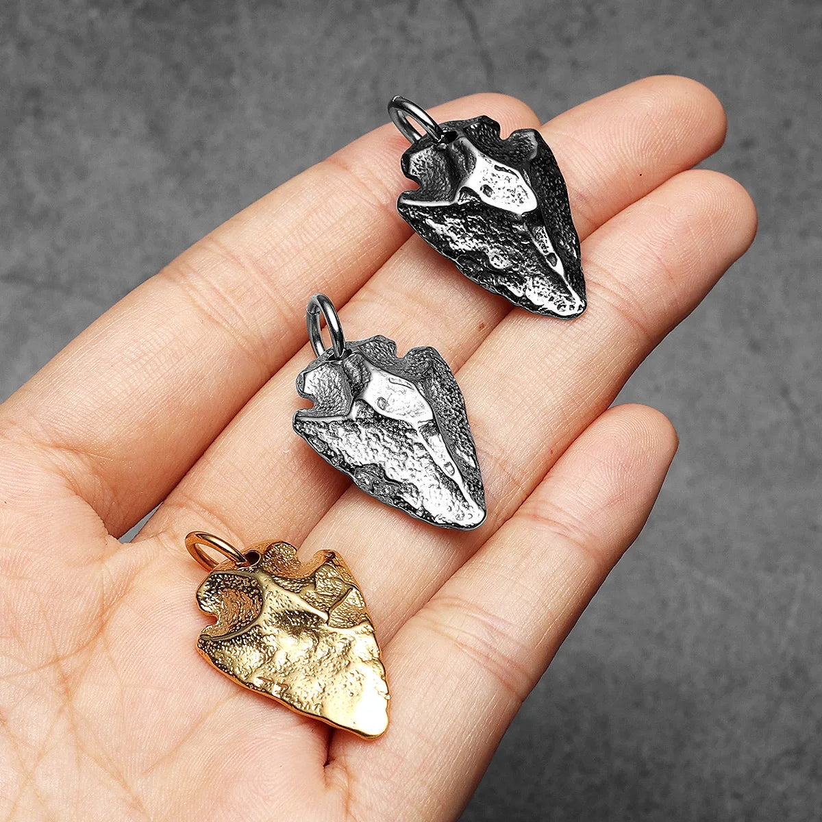 Meteorite Spearhead Men Necklaces With Pendant Stainless Steel Jewelry For Male Women Punk Hip Hop Accessories Gifts...