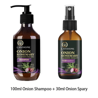 100ML Hair Shampoo For Fast Hair Growth Rosemary Onion Shampoo 30ML Spray Anti Hair Loss Effective Within 7 Day Hair Growth