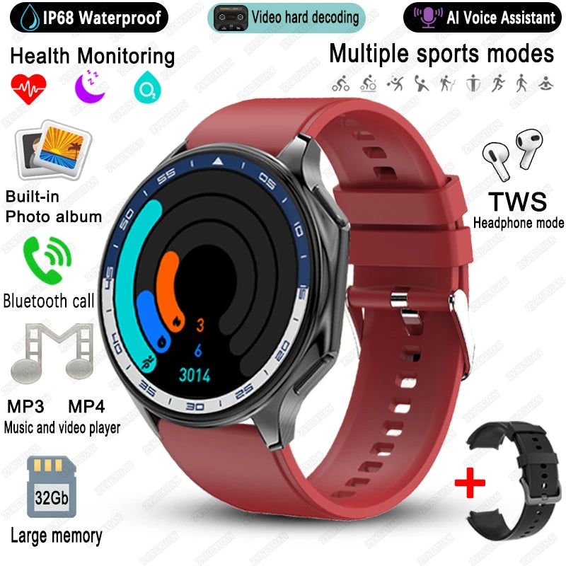For OPPO Watch X High-End Business Watch Men 32Gb Memory Video Playback Smart Watch Sports Fitness Waterproof Bracelet 2025 New