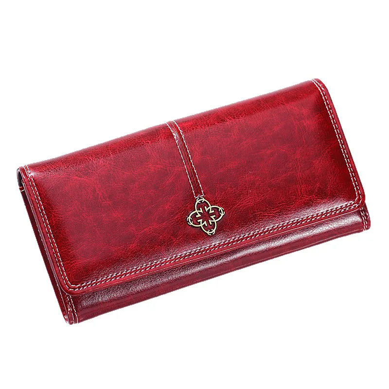 Women's Leather Wallet Woman Luxury Long Wallets Fashion Women Purses Money Bags Handbags Womens Purse Cards Holder