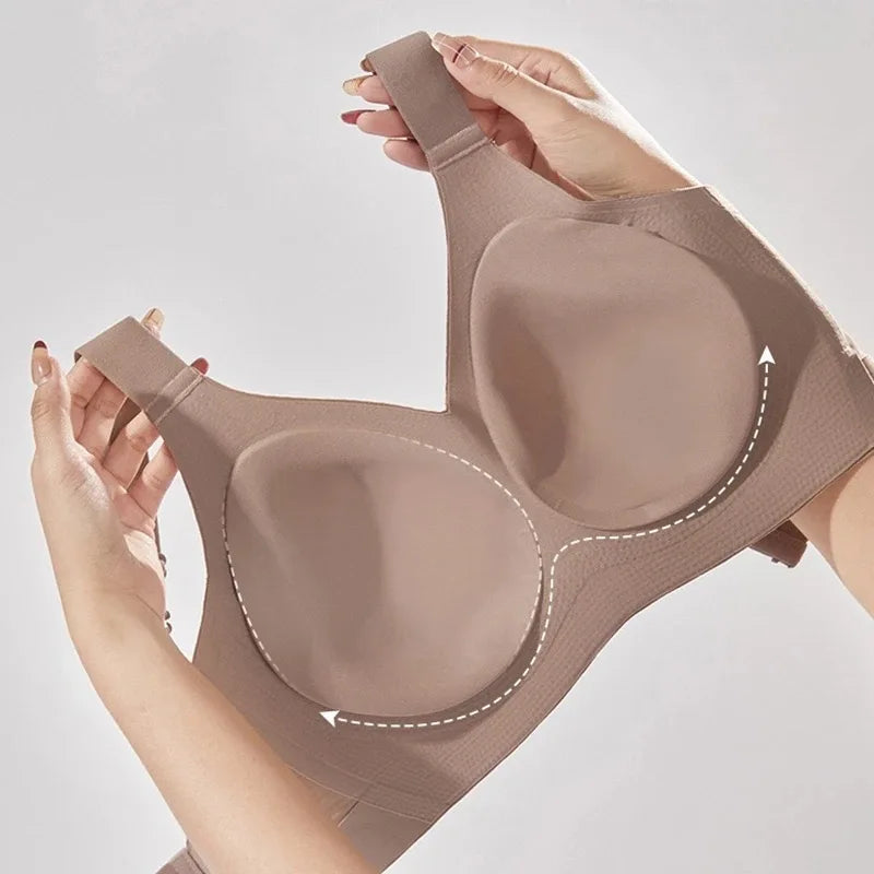 Large Size High-quality Traceless Women's Underwear Without Steel Rings Gathering To Show Small Breathable Sports Women's Bra - Kimlud