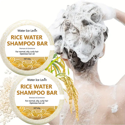 Organic Rice Shampoo Soap Bar Oil Free Conditioning Soap Rice Water Protein Nourishing Anti-loss Hair Hair Growth Soap...