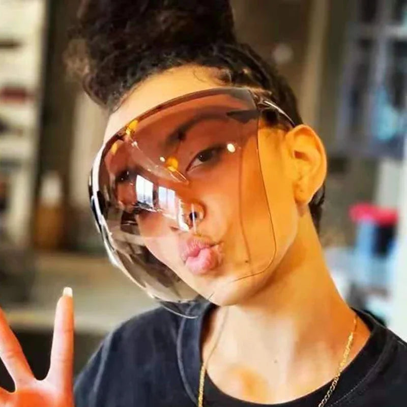 Huge Outdoor Sport Goggle Sunglasses Women For Men Vintage Sun Glasses Punk Oversized Protective Wrapped Mask Cycling Eyeglasses