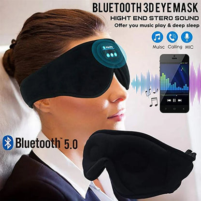 Sleeping Mask 3D Eye Mask Headsets Headband Soft Elastic Comfortable Wireless Music Headsets Eye Mask With Mic For Side Sleepers